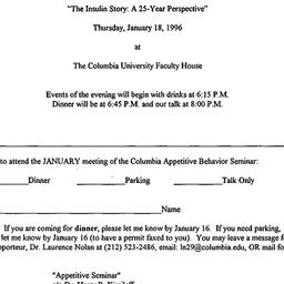 Announcements, 1996-01-18. ...