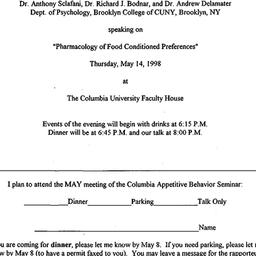 Announcements, 1998-05-14. ...
