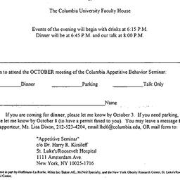 Announcements, 1997-10-09. ...