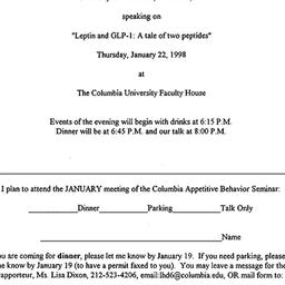 Announcements, 1998-01-22. ...