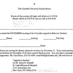 Announcements, 1997-11-20. ...