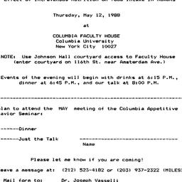 Announcements, 1988-05-12. ...