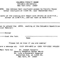 Announcements, 1988-04-07. ...