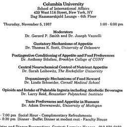 Announcements, 1987-11-05. ...