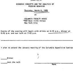 Announcements, 1980-03-06. ...