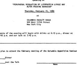 Announcements, 1980-02-14. ...