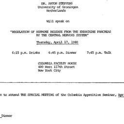 Announcements, 1980-04-17. ...