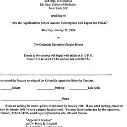 Announcements, 1999-01-21. ...