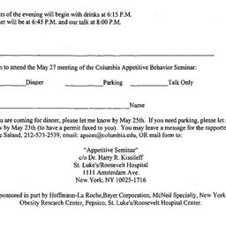 Announcements, 1999-05-27. ...