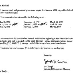 Correspondence, 1999-07-15....