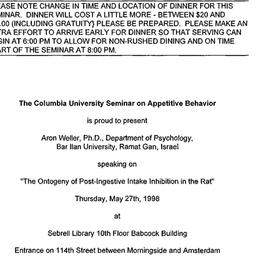 Announcements, 1999-05-19. ...