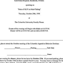 Announcements, 1998-10-29. ...