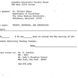 Announcements, 1975-05-08. ...