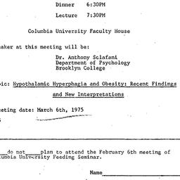 Announcements, 1975-02-06. ...