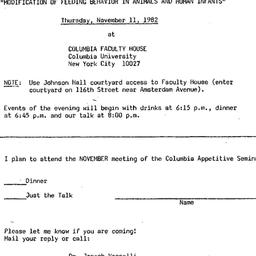Announcements, 1982-11-11. ...