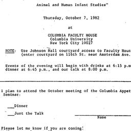 Announcements, 1982-10-07. ...