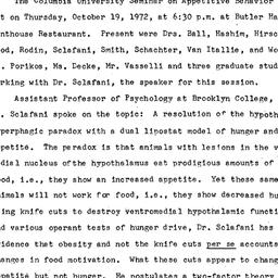 Minutes, 1972-10-19. Appeti...