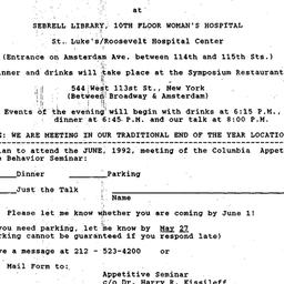 Announcements, 1992-06-04. ...