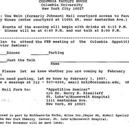 Announcements, 1997-02-06. ...