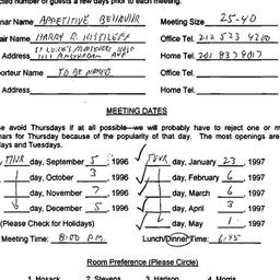 Announcements, 1997-05-02. ...