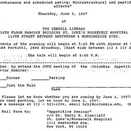 Announcements, 1997-06-05. ...
