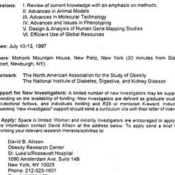 Announcements, 1997-07-10. ...