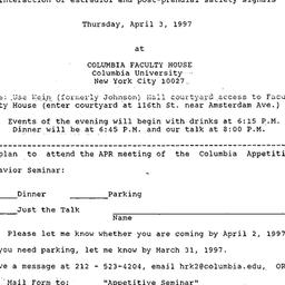 Announcements, 1997-04-03. ...