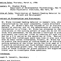 Minutes, 1986-03-06. Appeti...