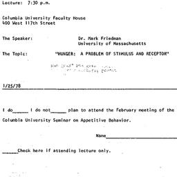 Announcements, 1978-02-09. ...