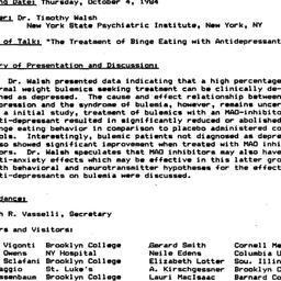 Minutes, 1984-10-04. Appeti...