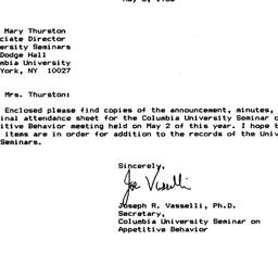 Correspondence, 1985-05-06....