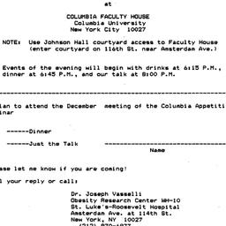 Announcements, 1984-12-06. ...