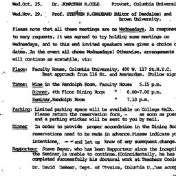 Announcements, 1990-08-16. ...