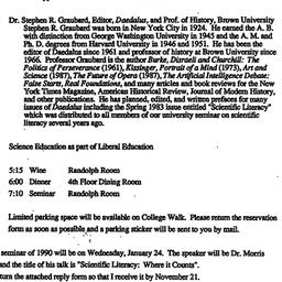 Announcements, 1989-11-09. ...