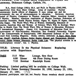 Announcements, 1990-10-28. ...