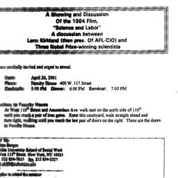 Announcements, 2001-04-26. ...