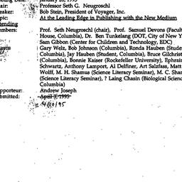 Minutes, 1995-01-26. Scient...