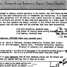 Announcements, 1994-10-11. ...
