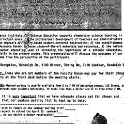 Announcements, 1995-04-02. ...