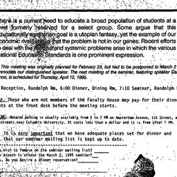 Announcements, 1995-02-20. ...