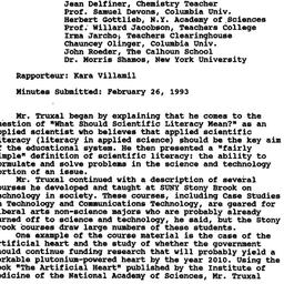 Minutes, 1993-02-25. Scient...