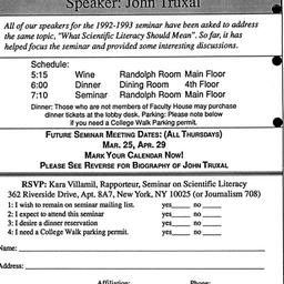 Announcements, 1993-02-25. ...