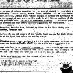 Announcements, 1995-09-08. ...