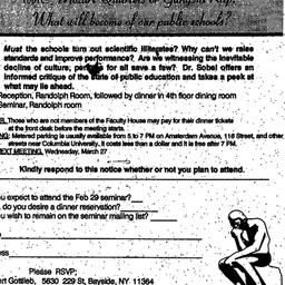 Announcements, 1996-02-29. ...