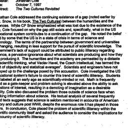 Minutes, 1997-10-07. Scient...