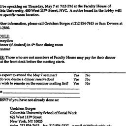 Announcements, 1998-05-07. ...