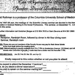 Announcements, 1997-12-11. ...