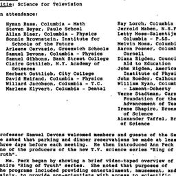 Minutes, 1987-10-29. Scient...