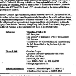 Announcements, 1998-10-22. ...