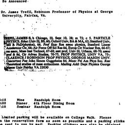 Announcements, 1992-03-25. ...